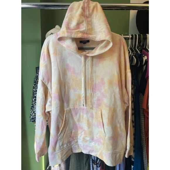 Chaps Tops Chaps Hoodie Xl White Pink Tie Dye Poshmark
